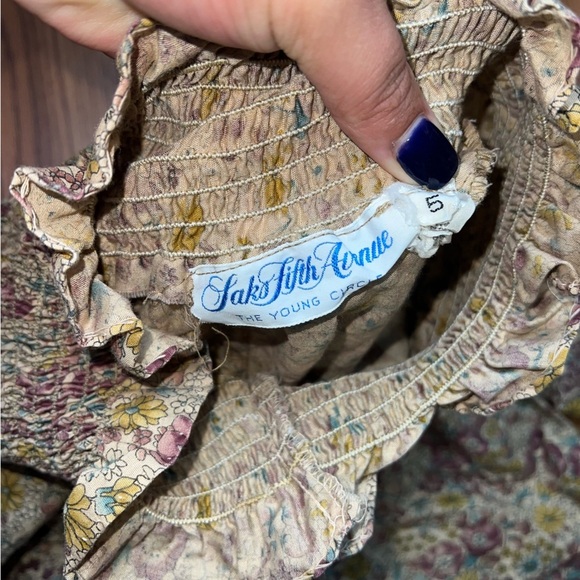 1950s The Young Circle Saks Fifth Avenue Floral Print Midi Dress - Picture 6 of 6